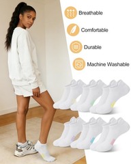 6 Pairs Ankle Socks for Women – Lightweight Low Cut No Show Casual Cotton Soc…