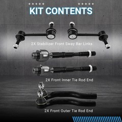 Front End Suspension Kit Compatible With 2007-2014 Ford Edge, 2007-2015 Linco…