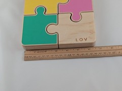 Lot of 3 Lovevery Wooden Toys: Chunky Jigsaw, Sunny Day, Sort Stack Peg Puzzles
