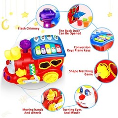 Baby Train Toy Musical Gift for 1 Year Old Boy Girl 6-12 Months Baby Learning