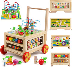 Wooden Activity Cube 7-In-1 Montessori Toy Multipurpose Educational Learning Toy