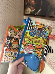 Lot Of 2 Jellycat Baby Crinkle Cloth Book Farm Tails And Sea Tails