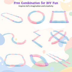 Montessori Balance Beam & Textured Stepping Stones – 20PCS Sensory Play Set