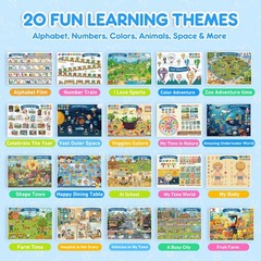 Interactive Learning Posters with Talking Astronaut Pen Tap to Learn ABCs Num…