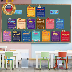 Religion Bulletin Board Decorations – 17PCS Religious Holiday Poster from around