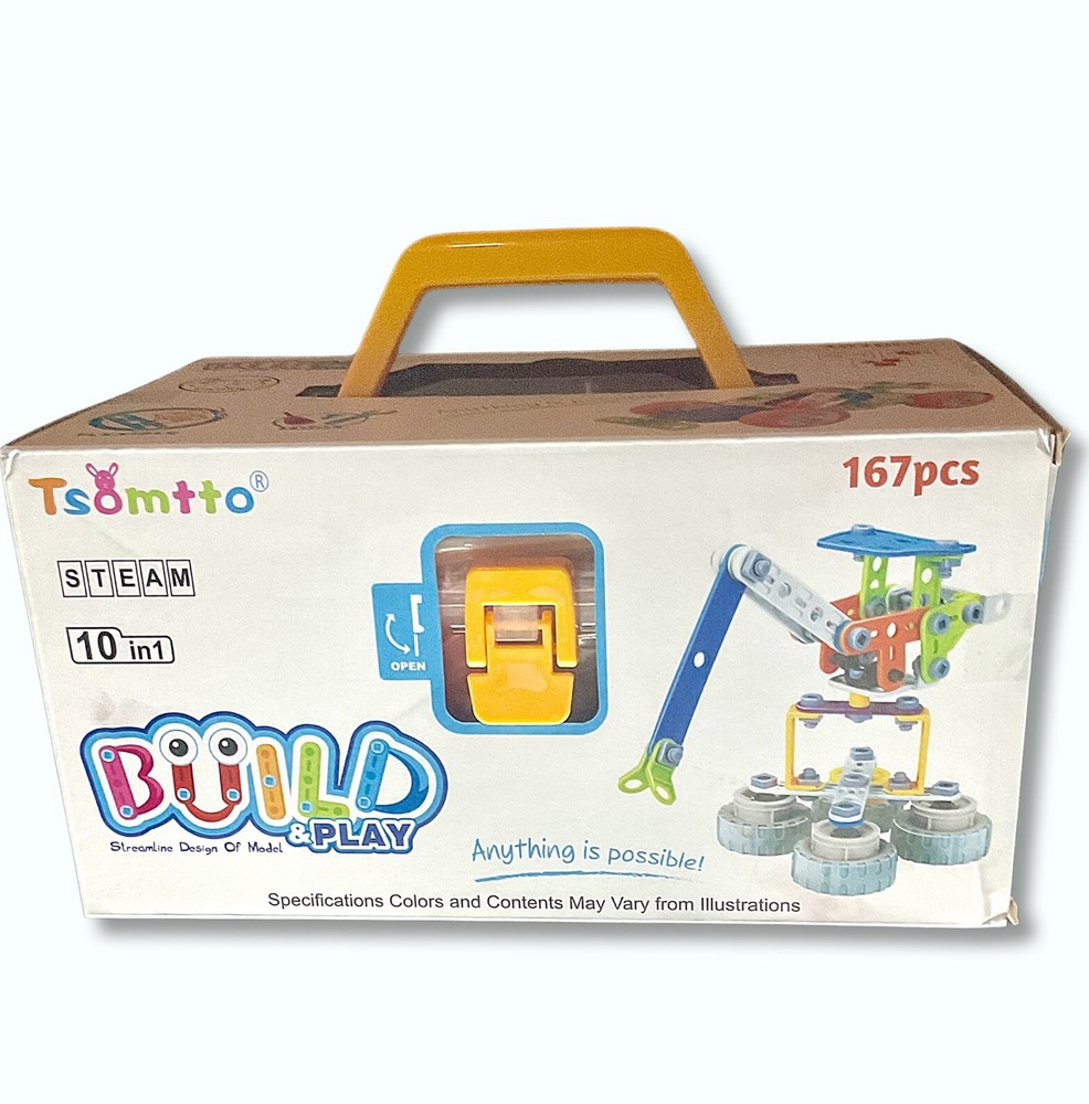 STEM Toys for 5 Years And Older Boy/Girls Kids Tsomtto Build Play 10 in 1 New