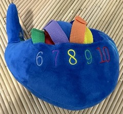 Buckle Toys “Blu” Whale Plush – Motor Skills Learning Developmental Toy Zips