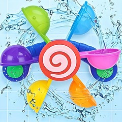 Spinning Bath Toy Windmill, Fun Bathtime Sensory Play for Baby Boys and Girls