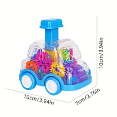 Baby Toy Cartoon Press Gear Car Toy Lnertia Pull-back Transparent Car Inertia