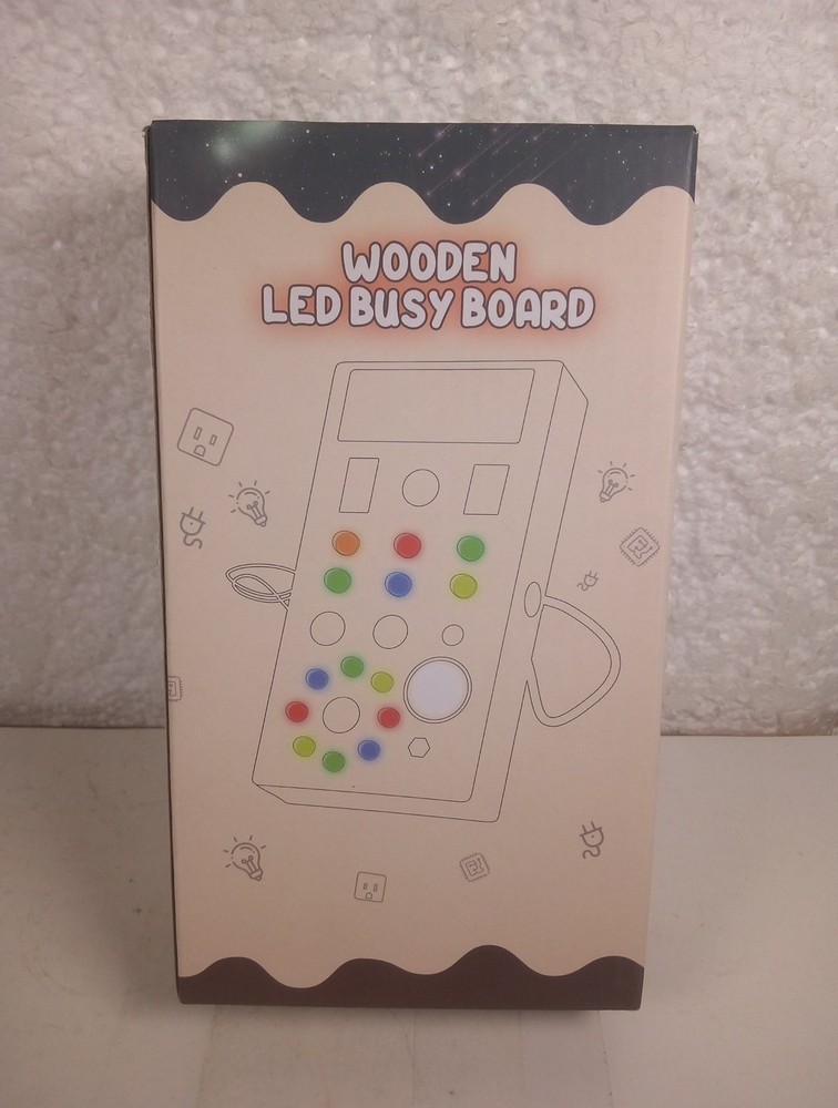 Dino Busy Board with 8 LED Light Switches, Toddler Montessori Busy Board