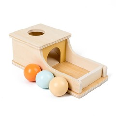 Montessori Toys for Babies 6-12 Months Object Permanence Box Wooden Ball Drop