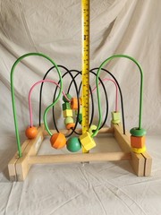 IKEA MULA Bead Rollercoaster featuring Colorful Wooden Beads on Wire Tracks
