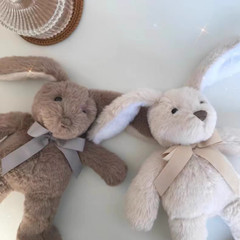 soft bowknot rabbit big ears lovely cartoon animal stuffed doll birthday gift