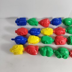 Transportation Themed Snap Beads 24 Pieces Fine Motor Skills Early Learning Toys