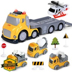 ShyLizard Yellow Toddler Construction Truck Lights Sounds