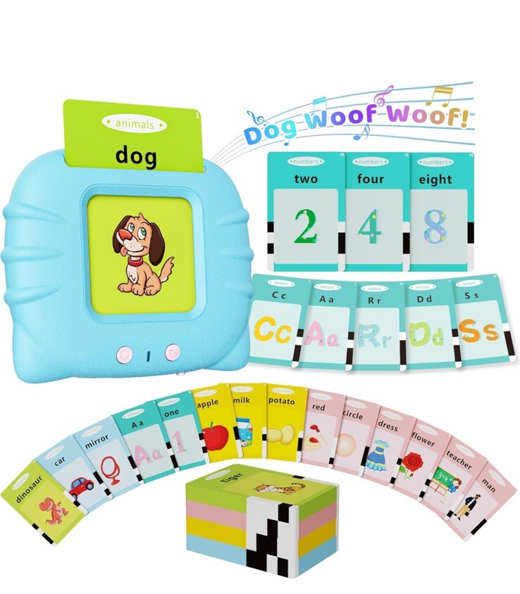 Talking Flash Cards Autism Sensory Toy Montessori Learning Interactive Speech