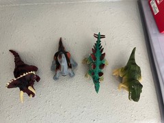 Set of 4 Dinosaur Toy Pull Back Car Toy