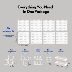 Keepo Pegboard Combination Kit, Pegboards and Accessories Modular Hanging for…