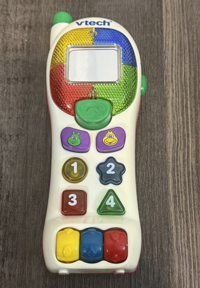 Vintage 2002 VTech Bright Lights Phone Baby Toddler Learning Toy Rare English
