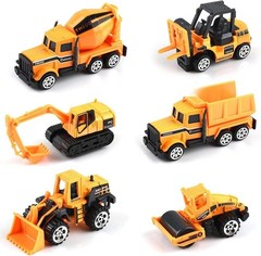 Small Construction Toys, 6Pcs Construction Vehicles Trucks Kids Birthday Gift…