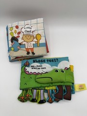 Melissa & Doug Little Chef & Whose Feet Baby Crinkly Lift Flap Books Lot Of 2