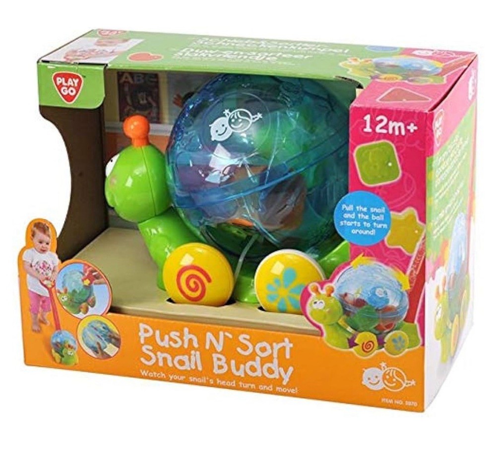 Push N’ Sort Snail Buddy Toy Educational Shapes Movement Ages 12m+ New