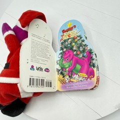 Barney Santa We Wish You a Merry Christmas Plush Board Book 1999 USA Lyrick