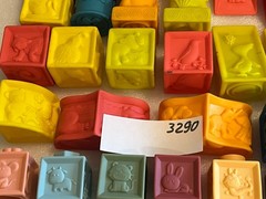 ABC Numbers Animals Educational Stacking Building Squishy Soft Rubber Toy Blocks