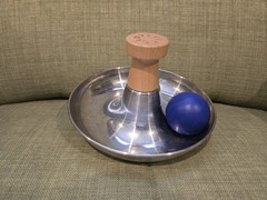 Lovevery Stainless Steel Tip & Turn With Blue Rattle Ball From Explorer Play Kit