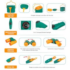 Kids Camping Set with Tent – Toddler Toys for Boys with Campfire, Green