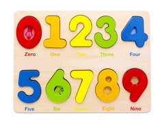 Wooden Preschool Learning Number Puzzles for Kids Age 2-4, Educational Toys