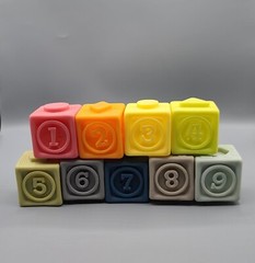 Soft Stacking Blocks Baby Sensory Toys Numbers Shapes Stacking Lot Of 9