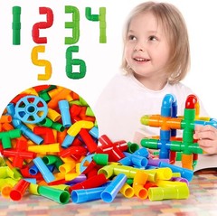 STEM Building Blocks Toy for Kids, Educational Toddlers Preschool Brain Toy Kit,