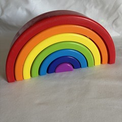 Unbranded Rainbow Stacker/Nesting Toy, Early Learning 7 PCs Montessori Toy Block