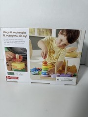 New Fisher Price Mattel Wooden Stacking Shape Sorter 26 Pieces 18 m +