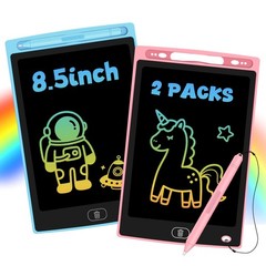 Glochin 2 Pack LCD Writing Tablet for Kids, Erasable and Reusable Toddler Doo…