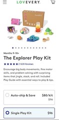 Lovevery the Explorer Play Kit for 9-10 Months Includes Booklet and Box