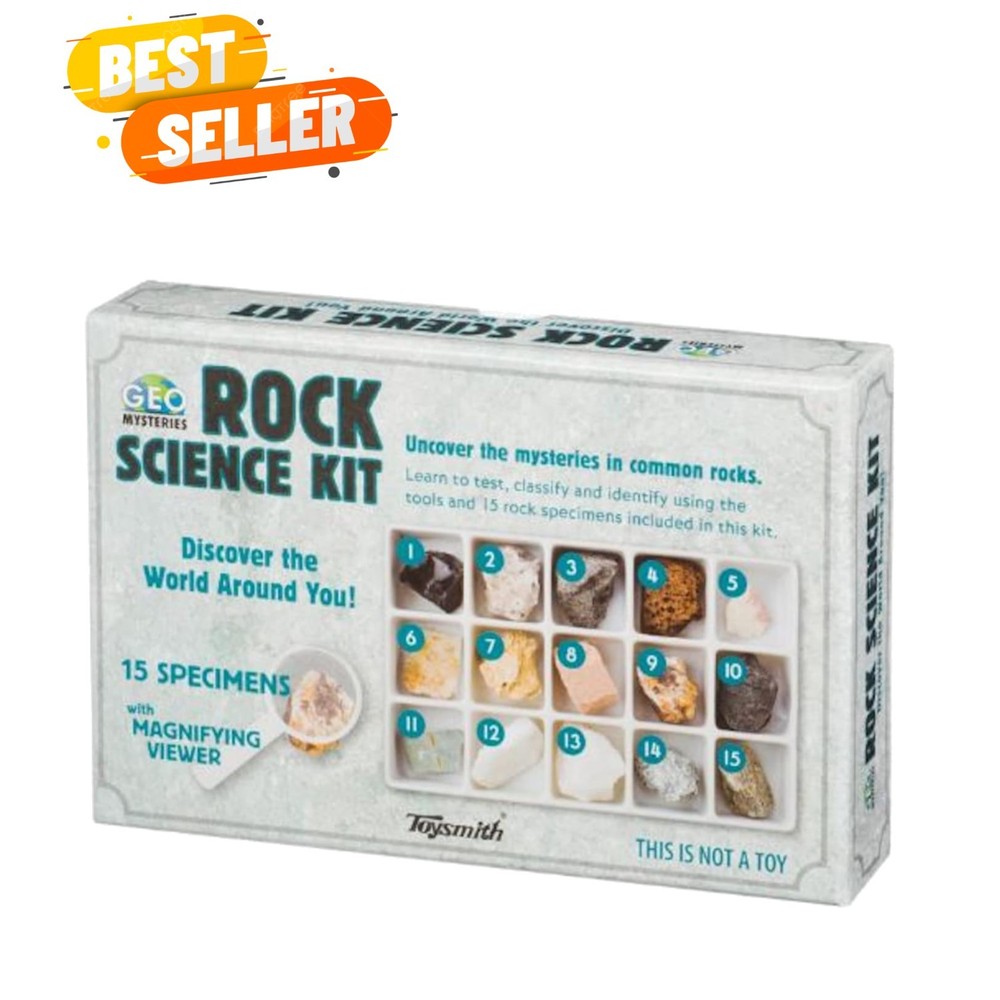 Educational STEM Toy Rock Science Kit with 15 Specimens for Budding Geologists