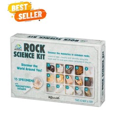 Educational STEM Toy Rock Science Kit with 15 Specimens for Budding Geologists
