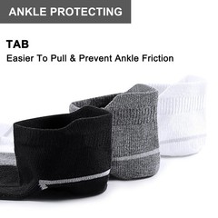 shnn 12 Pairs Mens Ankle Socks Athletic Casual Low Cut Short Socks for Men Grey