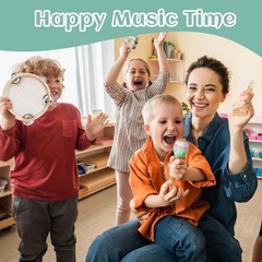 Kids Musical Instruments Set, Neutral Colors Wooden Montessori Toys |