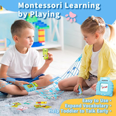 Toddler Talking Flash Cards, Educational Montessori Toys for 1-6 Year Old, Autis