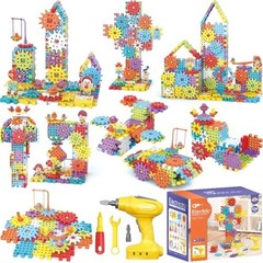 234Pcs Electric Montessori Building Blocks for Toddlers 3-5 4-8, Motorized Gear