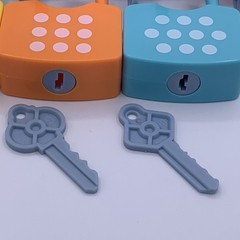 Kids Learning Locks Keys 123 Dots Numbers Matching Counting Toys Montessori Toy