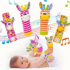 Soft Sensory Baby Socks Rattles Set – Cartoon Animal Toys for Infants 0-3 Years