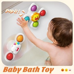 SpringFlower Baby Toys 0-6-12-18 Months,Suction Cup Spinner Toys,Baby Bath To…