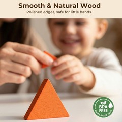 209 PCS Shapes Wooden Pattern Blocks for , Geometric with Activity Cards and …