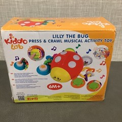 KiddoLab Lilly The Bug, Press & Crawl Musical Activity Toy, Ladybug Baby Nursery