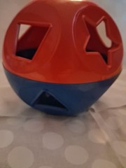 VintagevTupperware Red &blue Sorting Ball And 10 Yellow Shape Pieces