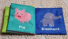 8 Handmade Soft Colorful Mini Books For Babies & Toddlers. Rustled. 4″ X 4″ WOW